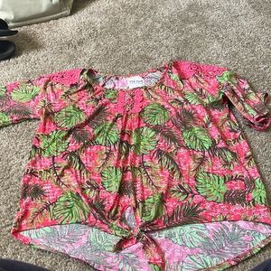 Asymmetrical shirt 1/2 sleeve